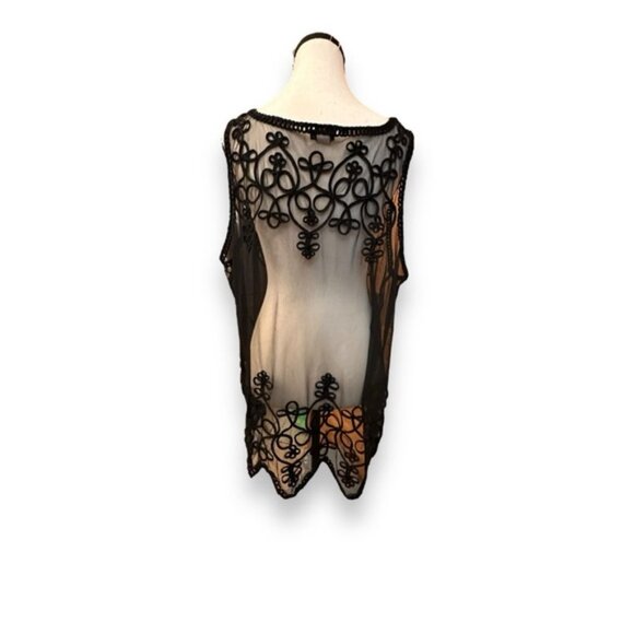 Women’s torrid 3 Black Mesh Gothic Raised Design 22 24 - Picture 4 of 12